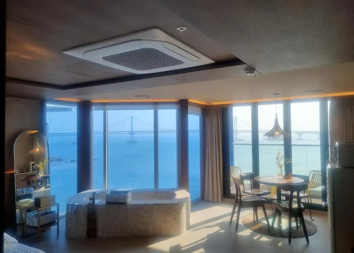 Apartamento 루미에르 디럭스 오션뷰 그랜드룸-광안리 해수욕장 New *